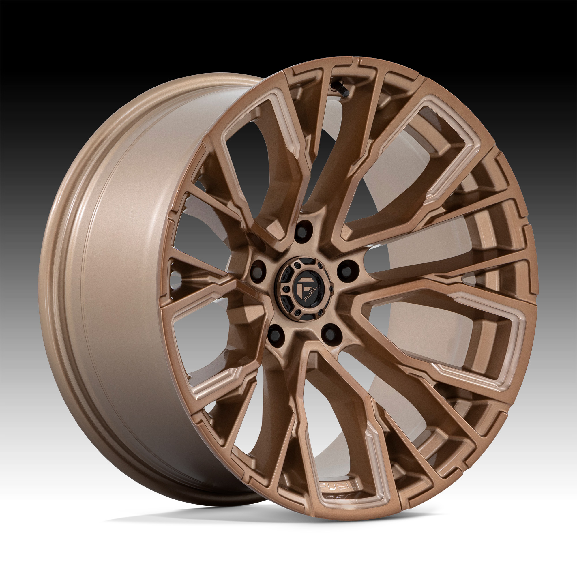 Fuel Rebar D Platinum Bronze Custom Truck Wheels D Rebar